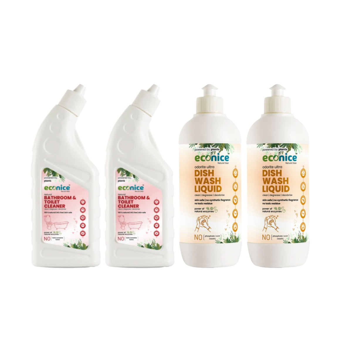 Combo | Natural Bathroom & Toilet Cleaner | Natural Dishwash liquid