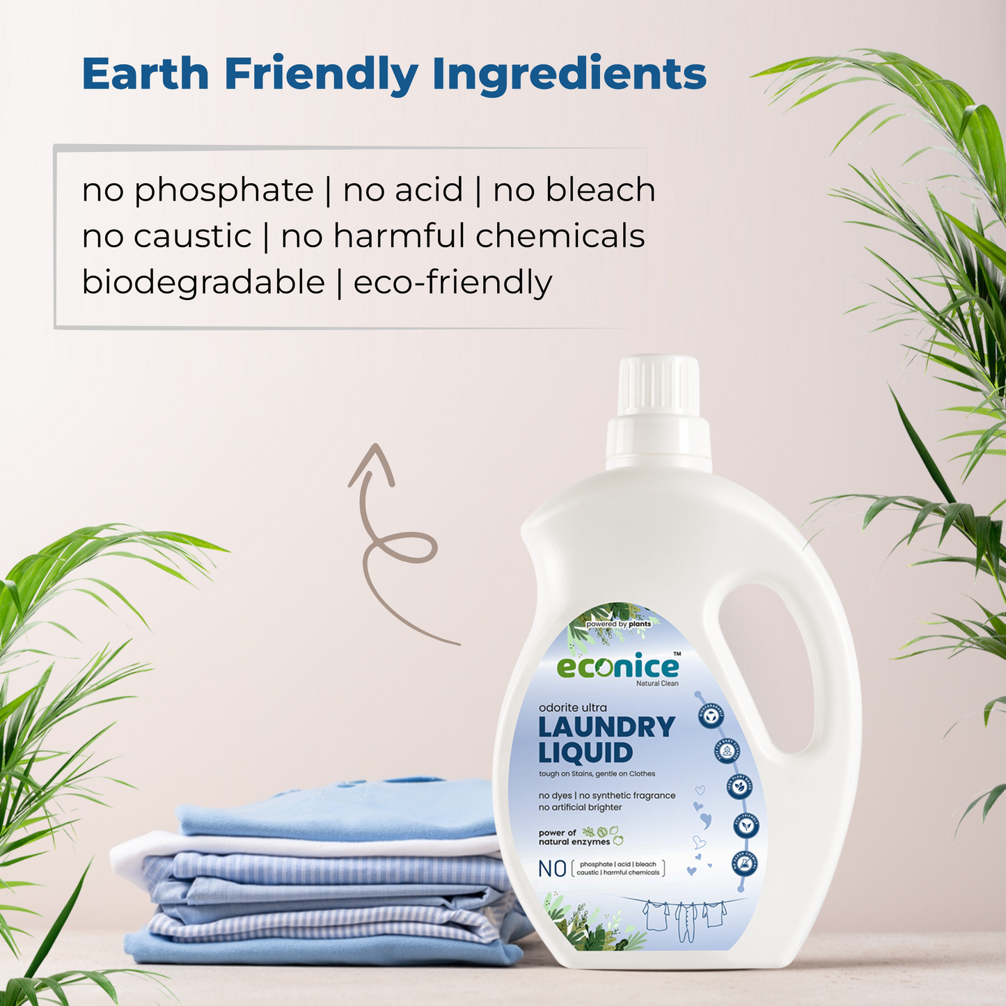 Natural Laundry Liquid Detergent - 1L | Econice