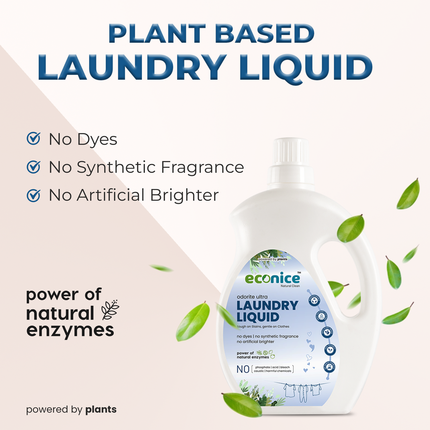 Natural Laundry Liquid Detergent - 1L | Econice