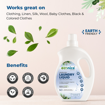 Natural Laundry Liquid Detergent - 1L | Econice