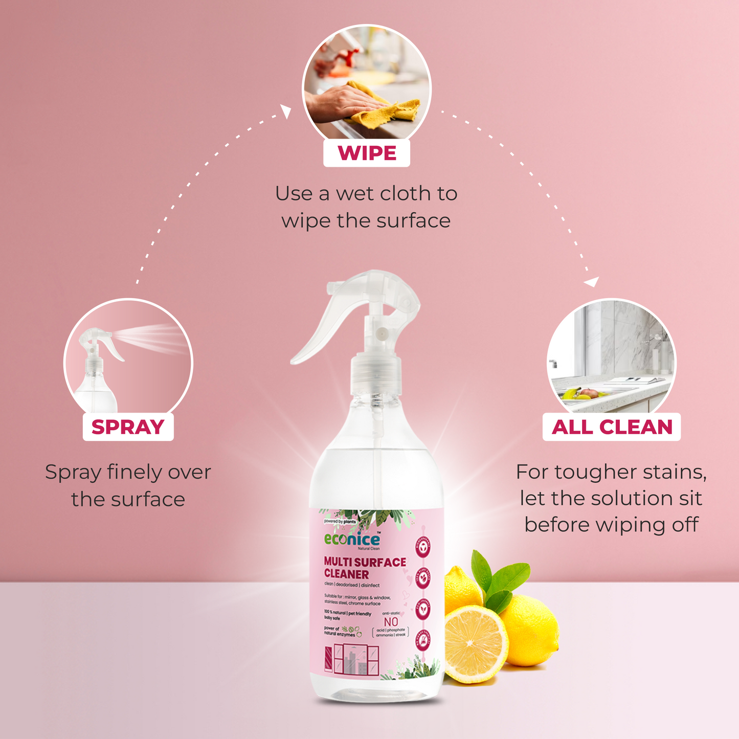 Natural Multi Surface Cleaner 500ML | Econice