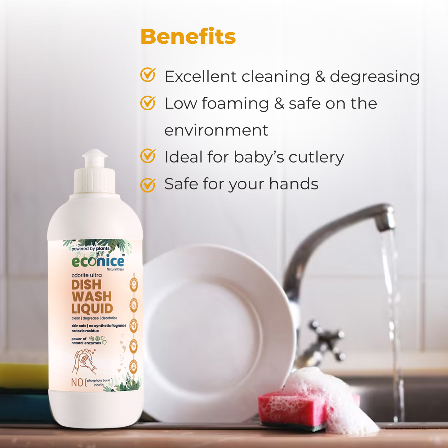 Natural Ultra Dishwash Liquid 500ML | Econice